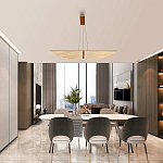 Люстра в виде распахнутых крыльев из тонких металлических планок Flight of Freedom варинант исполнения - 6 | Loft Concept в Санкт-петербурге