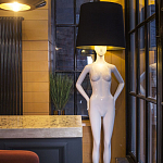 Лампа MANNEQUIN LAMP с абажуром созерцание силуэта варинант исполнения - 3 | Loft Concept в Санкт-петербурге
