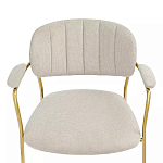 Стул Singer Chair с подлокотниками серый на золотистых ножках варинант исполнения - 5 | Loft Concept в Санкт-петербурге