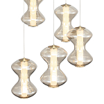 Люстра светодиодная с стеклянными волнообразными плафонами Amphora of Light варинант исполнения - 4 | Loft Concept в Санкт-петербурге