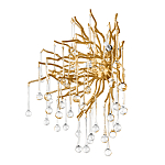 Бра с лучеобразным основанием и подвесками из прозрачного стекла в виде длинных капель Droplet Chandelier варинант исполнения - 5 | Loft Concept в Санкт-петербурге