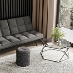 Пуф Three Gray в ткани букле серого цвета варинант исполнения - 4 | Loft Concept в Санкт-петербурге