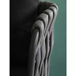 Стул мягкий с декором в виде плетеных лент на спинке и подлокотниках Semicircular Chair Decorated with Ribbons варинант исполнения - 7 | Loft Concept в Санкт-петербурге