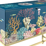 Буфет ручная роспись в морском стиле Cabinet Fondo Marino  варинант исполнения - 4 | Loft Concept в Санкт-петербурге