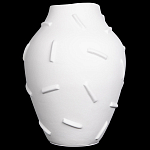 Декоративная ваза белая керамическая с абстрактным объемным декором Molecule Collection варинант исполнения - 1 | Loft Concept в Санкт-петербурге