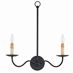 Бра настенное черное с 2-мя лампами Candle Sleeves варинант исполнения - 3 | Loft Concept в Санкт-петербурге