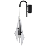 Бра черного цвета с плафоном из рельефного стекла Glass Pod варинант исполнения - 3 | Loft Concept в Санкт-петербурге