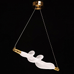 Люстра горизонтальная с волнистым белым плафоном Golden Swirl варинант исполнения - 4 | Loft Concept в Санкт-петербурге