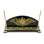 Настольный письменный набор из змеевика с гербом РФ Successful Leader варинант исполнения - 1 | Loft Concept в Санкт-петербурге