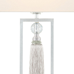 Настольная лампа с прямоугольным тканевым абажуром на белом мраморном основании Silver Threads варинант исполнения - 1 | Loft Concept в Санкт-петербурге