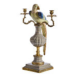 Подсвечникв образе попугая из фарфора с бронзовыми элементами Eden Garden варинант исполнения - 4 | Loft Concept в Санкт-петербурге