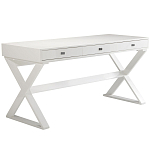 Письменный стол белый с 3-мя ящиками и крестообразным основанием Ymercte варинант исполнения - 1 | Loft Concept в Санкт-петербурге