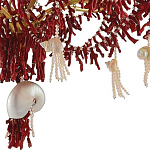 Люстра с декором в виде кораллов и ракушек Corals and Shells Chandelier Red варинант исполнения - 2 | Loft Concept в Санкт-петербурге