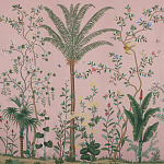 Обои ручная роспись Amazonia Florence Pink dyed silk варинант исполнения - 1 | Loft Concept в Санкт-петербурге