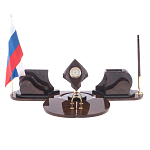 Настольный письменный набор из природного камня обсидиана коричневого Team leader варинант исполнения - 1 | Loft Concept в Санкт-петербурге