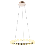 Люстра светодиодная кольцевая с круглыми плафонами белого цвета PEARLS Suspension 48 варинант исполнения - 4 | Loft Concept в Санкт-петербурге