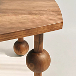 Обеденный стол деревянный с круглыми декоративными элементами на ножках Koko варинант исполнения - 2 | Loft Concept в Санкт-петербурге