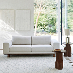 Приставной столик из массива дерева Walnut Triple варинант исполнения - 9 | Loft Concept в Санкт-петербурге