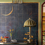 Обои ручная роспись Tsukimi Original colourway on gilded silk with antiquing варинант исполнения - 2 | Loft Concept в Санкт-петербурге