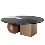 Дизайнерский журнальный стол с круглой столешницей на 3-х геометрических ножках Lehumod варинант исполнения - 5 | Loft Concept в Санкт-петербурге