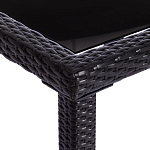 Обеденный комплект из искуственного ротанга Vintara черный варинант исполнения - 9 | Loft Concept в Санкт-петербурге