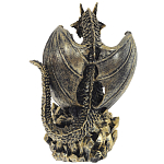 Декоративная статуэтка Дракон и стеклянное яйцо Dragon and Glass Egg Gold Black варинант исполнения - 3 | Loft Concept в Санкт-петербурге
