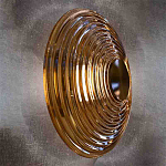 Бра с рельефным круглым плафоном янтарного цвета Savio Glass Disc Light варинант исполнения - 1 | Loft Concept в Санкт-петербурге