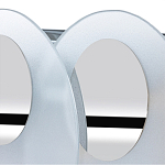 Бра с тремя круглыми матовыми стеклянными дисками и зеркальными вставками Lunaria  варинант исполнения - 2 | Loft Concept в Санкт-петербурге