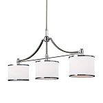 Люстра линейная с 3-мя белыми цилиндрическими плафонами Feiss варинант исполнения - 1 | Loft Concept в Санкт-петербурге