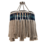 Люстра круглая плетеная с кисточками цвета серый дуб Boho Tassel Chandelier варинант исполнения - 2 | Loft Concept в Санкт-петербурге