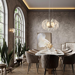 Люстра с декором в виде крупных рельефных лепестков 80 см Ethereal Bloom варинант исполнения - 3 | Loft Concept в Санкт-петербурге