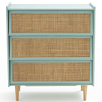 Комод с 3-мя ящиками из ротанга Blais Turquoise Wicker Furniture варинант исполнения - 3 | Loft Concept в Санкт-петербурге