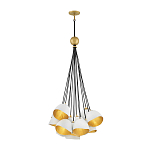 Люстра с 15-ю белыми  плафонами с золотой внутренней поверхностью Hinkley варинант исполнения - 2 | Loft Concept в Санкт-петербурге