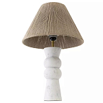 Настольная лампа с плетеным абажуром и белым мраморным основанием Simplicity and Nobility варинант исполнения - 2 | Loft Concept в Санкт-петербурге