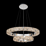 Люстра из 2-х колец с мозаичным хрустальным оформлением Sparks of Crystal варинант исполнения - 3 | Loft Concept в Санкт-петербурге