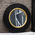 Зеркало в черной фактурной раме с золотым кантом Summon the Light варинант исполнения - 6 | Loft Concept в Санкт-петербурге