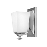 Бра с белым матовым плафоном на прямоугольном основании цвета хром Hinkley варинант исполнения - 1 | Loft Concept в Санкт-петербурге