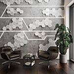 Гипсовая 3D Панель M-47 варинант исполнения - 2 | Loft Concept в Санкт-петербурге