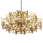 Люстра фигурная золотого цвета Corrugated Panels варинант исполнения - 1 | Loft Concept в Санкт-петербурге
