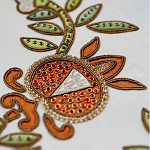 Обои с вышивкой ручной работы Fyodor Original colourway on linen варинант исполнения - 2 | Loft Concept в Санкт-петербурге