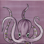 Плитка с узором Осьминог велосипедист варинант исполнения - 3 | Loft Concept в Санкт-петербурге