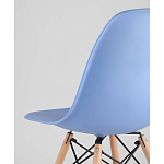Пластиковый стул на ножках из массива бука Eames Blue варинант исполнения - 3 | Loft Concept в Санкт-петербурге