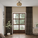 Потолочный светильник с плафоном из плетеного джута и черным каркасом Quoizel варинант исполнения - 7 | Loft Concept в Санкт-петербурге