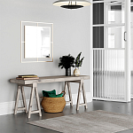 Настенное зеркало квадратной формы в металлической раме золотого цвета CORNER MIRROR GOLD варинант исполнения - 1 | Loft Concept в Санкт-петербурге