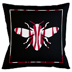 Подушка декоративная пчела с красным узором Ikat Pattern варинант исполнения - 1 | Loft Concept в Санкт-петербурге