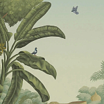 Обои ручная роспись River Scenes of Bengal Verdoyant варинант исполнения - 2 | Loft Concept в Санкт-петербурге