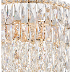 Люстра круглая с хрустальными подвесками на золотистом каркасе Roul Crystal Light варинант исполнения - 2 | Loft Concept в Санкт-петербурге