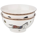 Сервиз обеденный из фарфора с изображением лошадей на 6 персон 23 предмета Porcelain Horse Set  варинант исполнения - 2 | Loft Concept в Санкт-петербурге