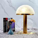 Настольная лампа c абажуром в форме купола из натурального камня  Heavenly Harmony варинант исполнения - 2 | Loft Concept в Санкт-петербурге