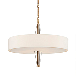 Люстра круглая с белым тканевым абажуром  White Light Diffuser варинант исполнения - 3 | Loft Concept в Санкт-петербурге